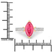 1.01 Carat Genuine Ruby and White Diamond 14K Yellow Gold Ring - Rings - Custom Crafting Alliance, LLC