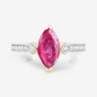 1.01 Carat Genuine Ruby and White Diamond 14K Yellow Gold Ring - Rings - Custom Crafting Alliance, LLC
