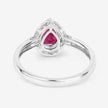 1.02 Carat Genuine Ruby and White Diamond 14K White Gold Ring - Rings - Custom Crafting Alliance, LLC