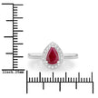 1.02 Carat Genuine Ruby and White Diamond 14K White Gold Ring - Rings - Custom Crafting Alliance, LLC