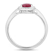 1.02 Carat Genuine Ruby and White Diamond 14K White Gold Ring - Rings - Custom Crafting Alliance, LLC