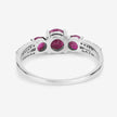 1.02 Carat Genuine Ruby and White Diamond 14K White Gold Ring - Rings - Custom Crafting Alliance, LLC