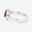 1.02 Carat Genuine Ruby and White Diamond 14K White Gold Ring - Rings - Custom Crafting Alliance, LLC