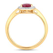 1.02 Carat Genuine Ruby and White Diamond 14K Yellow Gold Ring - Rings - Custom Crafting Alliance, LLC