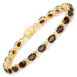 10.20 Carat Genuine Garnet .925 Sterling Silver Bracelet - Bracelets - Custom Crafting Alliance, LLC