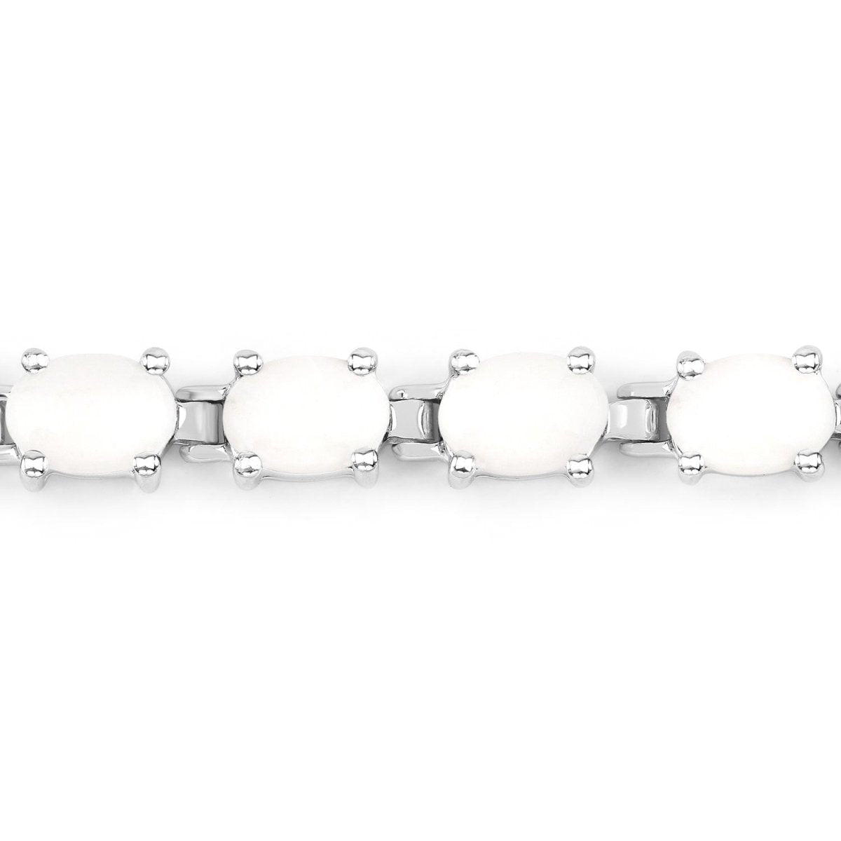 10.26 Carat Genuine Opal .925 Sterling Silver Bracelet - Bracelets - Custom Crafting Alliance, LLC
