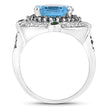 5.84 Carat Genuine Multi Stones .925 Sterling Silver Ring