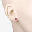 1.04 Carat Genuine Ruby 10K Yellow Gold Earrings - Earrings - Custom Crafting Alliance, LLC