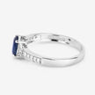 1.05 Carat Genuine Blue Sapphire and White Diamond 10K White Gold Ring - Rings - Custom Crafting Alliance, LLC