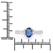 1.05 Carat Genuine Blue Sapphire and White Diamond 10K White Gold Ring - Rings - Custom Crafting Alliance, LLC
