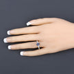 1.05 Carat Genuine Blue Sapphire and White Diamond 10K Yellow Gold Ring - Rings - Custom Crafting Alliance, LLC