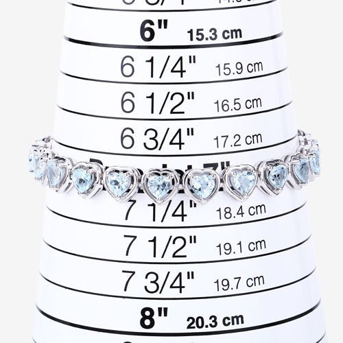 10.50 Carat Genuine Blue Topaz .925 Sterling Silver Bracelet - Bracelets - Custom Crafting Alliance, LLC