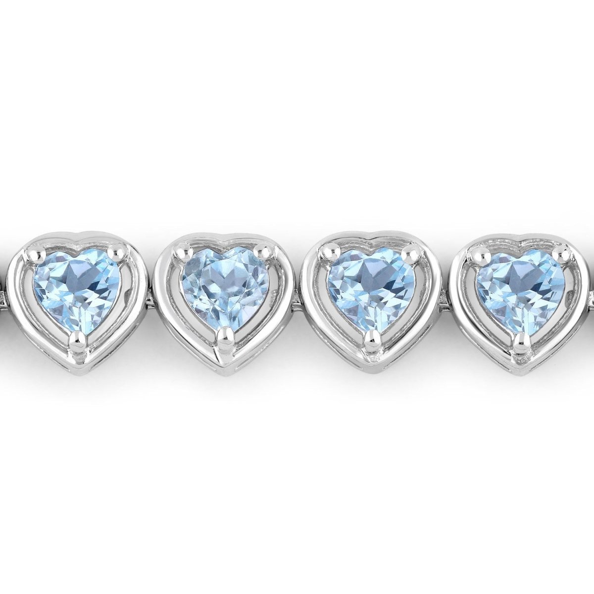 10.50 Carat Genuine Blue Topaz .925 Sterling Silver Bracelet - Bracelets - Custom Crafting Alliance, LLC
