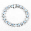 10.50 Carat Genuine Blue Topaz .925 Sterling Silver Bracelet - Bracelets - Custom Crafting Alliance, LLC