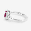 1.06 Carat Genuine Ruby and White Diamond 14K White Gold Ring - Rings - Custom Crafting Alliance, LLC