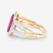 1.06 Carat Genuine Ruby and White Diamond 14K Yellow Gold Ring - Rings - Custom Crafting Alliance, LLC