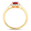 1.06 Carat Genuine Ruby and White Diamond 14K Yellow Gold Ring - Rings - Custom Crafting Alliance, LLC
