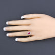 1.06 Carat Genuine Ruby and White Diamond 14K Yellow Gold Ring - Rings - Custom Crafting Alliance, LLC