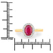 1.06 Carat Genuine Ruby and White Diamond 14K Yellow Gold Ring - Rings - Custom Crafting Alliance, LLC