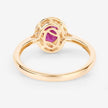 1.06 Carat Genuine Ruby and White Diamond 14K Yellow Gold Ring - Rings - Custom Crafting Alliance, LLC