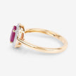 1.06 Carat Genuine Ruby and White Diamond 14K Yellow Gold Ring - Rings - Custom Crafting Alliance, LLC