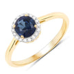 1.07 Carat Genuine Blue Sapphire and White Diamond 14K Yellow Gold Ring - Rings - Custom Crafting Alliance, LLC