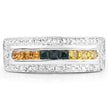 1.08 Carat Genuine Multi Sapphire .925 Sterling Silver Ring - Rings - Custom Crafting Alliance, LLC