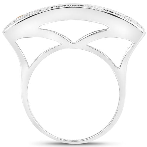 1.08 Carat Genuine Multi Sapphire .925 Sterling Silver Ring - Rings - Custom Crafting Alliance, LLC