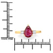 1.08 Carat Genuine Ruby and White Diamond 14K Yellow Gold Ring - Rings - Custom Crafting Alliance, LLC