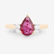 1.08 Carat Genuine Ruby and White Diamond 14K Yellow Gold Ring - Rings - Custom Crafting Alliance, LLC