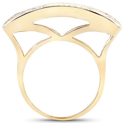 1.08 Carat Genuine Yellow Sapphire .925 Sterling Silver Ring - Rings - Custom Crafting Alliance, LLC