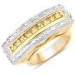 1.08 Carat Genuine Yellow Sapphire .925 Sterling Silver Ring - Rings - Custom Crafting Alliance, LLC