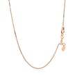 14k Rose Gold Adjustable Box Chain 0.7mm