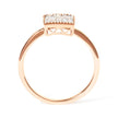 10K Rose Gold 1/3 Cttw Invisible Set Princess Cut Diamond Composite Square Shape Ring (H-I color, I1-I2 clarity) - Size 5 - Rings - Custom Crafting Alliance, LLC