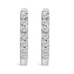 10K Rose Gold 1/4 Cttw Diamond Double Sided Huggie Hoop Earrings - Earrings - Custom Crafting Alliance, LLC