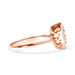 10K Rose Gold 3/8 Cttw Composite Diamond Pear Shaped Halo Promise Ring (I-J Color, I2-I3 Clarity) - Size 6 - Rings - Custom Crafting Alliance, LLC