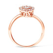 10K Rose Gold 3/8 Cttw Round-Cut Diamond Pear Promise Ring (I-J Color, I2-I3 Clarity) - Size 7 - Rings - Custom Crafting Alliance, LLC