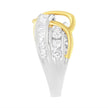 10K White and Yellow Gold 1 1/10 cttw Channel-Set Diamond Bypass Band Ring (J Color, I3 Clarity) - Size 7 - Rings - Custom Crafting Alliance, LLC