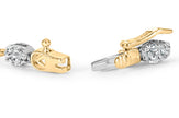 10K White and Yellow Gold 1.00 Cttw Diamond Oval Shaped Cluster Link Bracelet (I-J Color, SI2-I1 Clarity) - 7