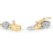 10K White and Yellow Gold 1.00 Cttw Diamond Oval Shaped Cluster Link Bracelet (I-J Color, SI2-I1 Clarity) - 7