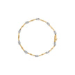 10K White and Yellow Gold 1.00 Cttw Diamond Oval Shaped Cluster Link Bracelet (I-J Color, SI2-I1 Clarity) - 7