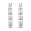 10K White Gold 1.0 Cttw Alternating Diamond 
