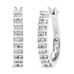 10K White Gold 1.0 Cttw Alternating Diamond 