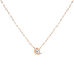 10K White Gold 1/10 Carat Round Brilliant-Cut Diamond Modern Bezel-Set Solitaire 16