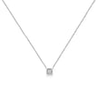 10K White Gold 1/10 Cttw Miracle Set Round-Cut Diamond Square Shape 18