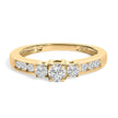10K White Gold 1/2 Cttw Diamond Three Stone Ring - Rings - Custom Crafting Alliance, LLC