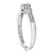 10K White Gold 1/2 Cttw Diamond Three Stone Ring - Rings - Custom Crafting Alliance, LLC