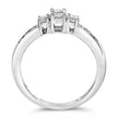 10K White Gold 1/2 Cttw Diamond Three Stone Ring - Rings - Custom Crafting Alliance, LLC