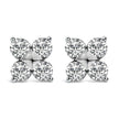 10K White Gold 1/2 Cttw Lab Grown Diamond Snowflake Stud Earrings - Earrings - Custom Crafting Alliance, LLC