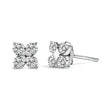 10K White Gold 1/2 Cttw Lab Grown Diamond Snowflake Stud Earrings - Earrings - Custom Crafting Alliance, LLC